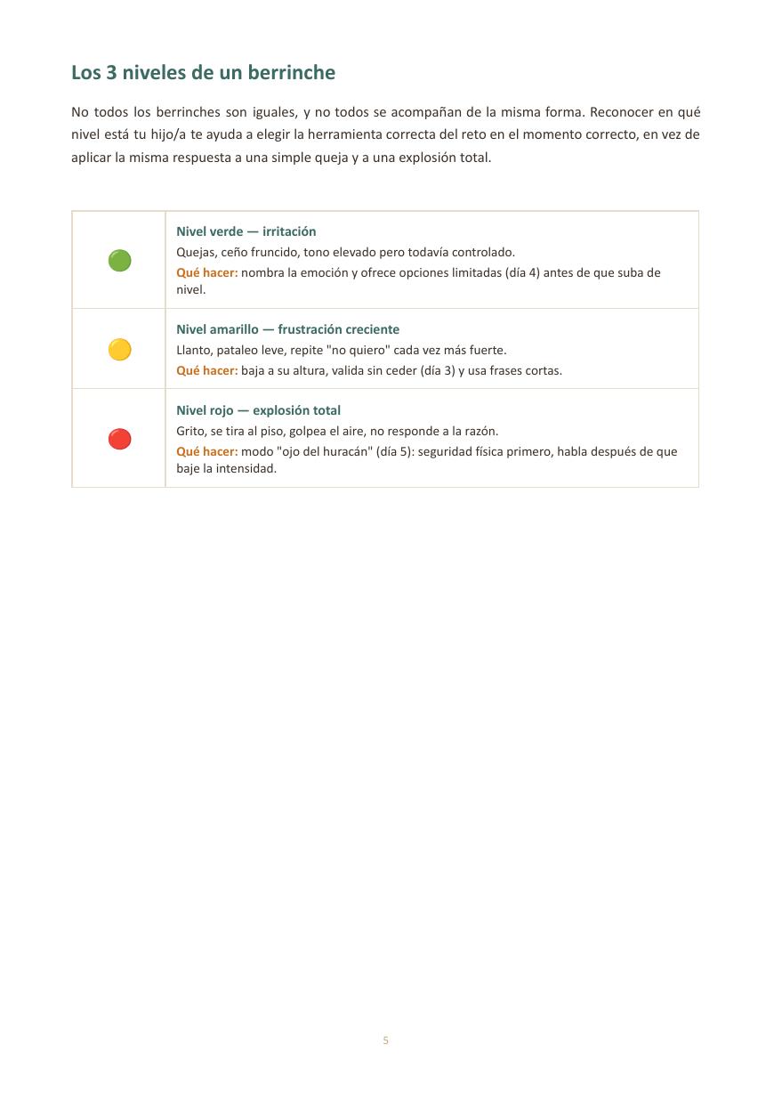 Página interior: Identificar qué dispara el berrinche